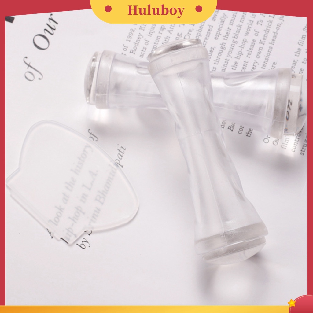 Huluboy Huluboy♡ Alat Stamper Pengikis Kuku Kepala Ganda Elastisitas Tinggi Bahan Silikon Untuk Manicure