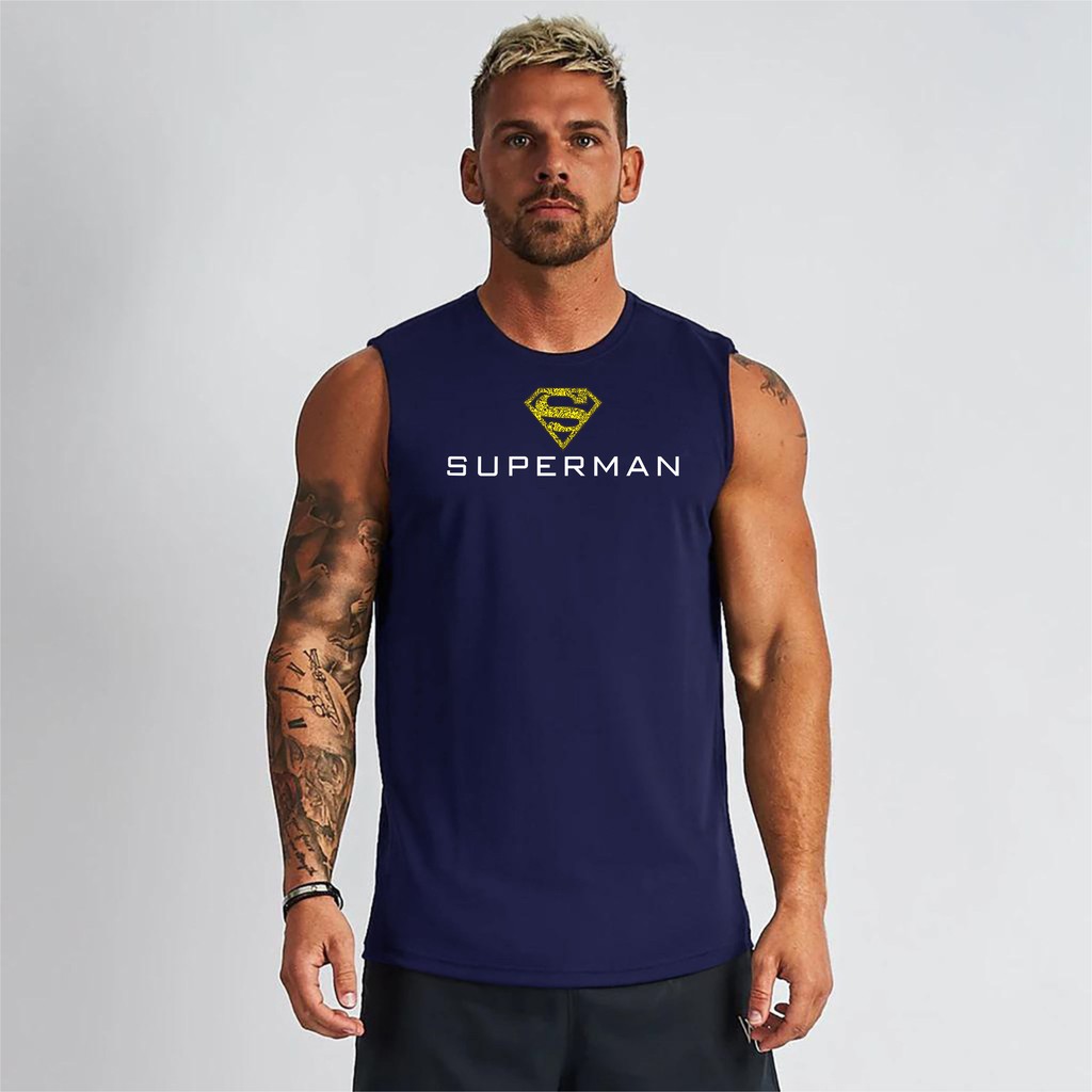 BS/COD//KAOS SINGLET SUPERMAN PRIA//TERLARIS