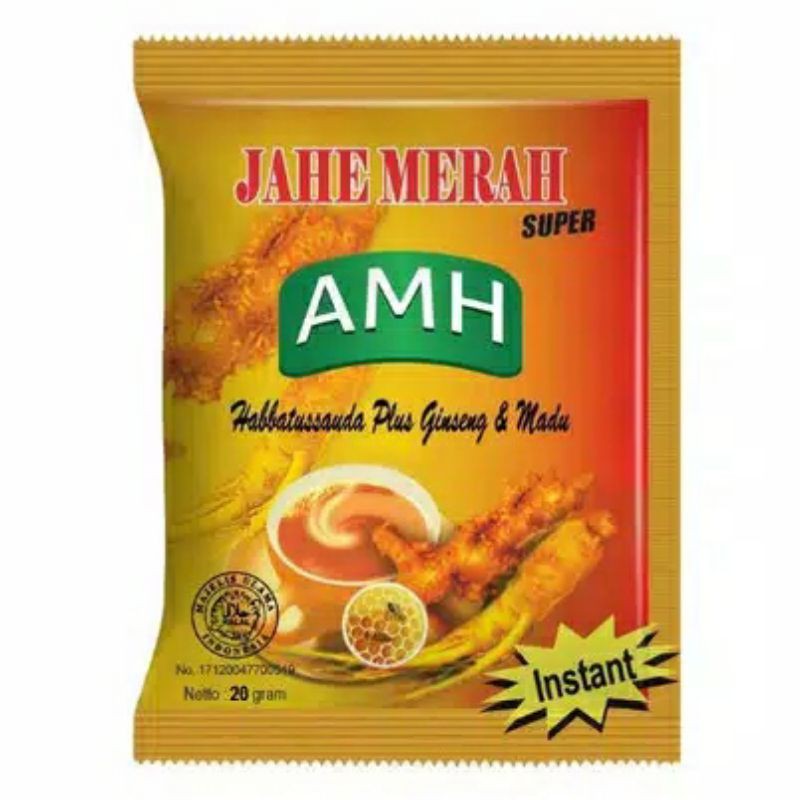 

JAHE MERAH SUPER AMH PER 12 SACHET / per renteng