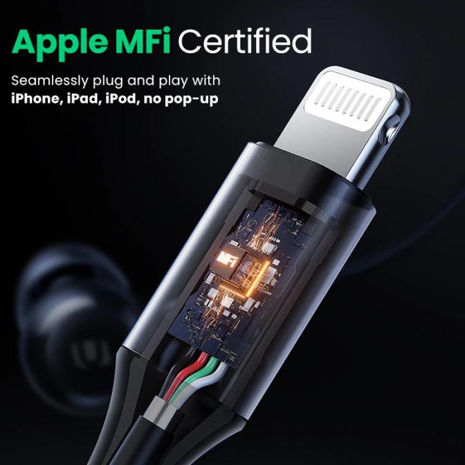 UGREEN 80655 Wired Earphone Lightning Connector MFI Iphone