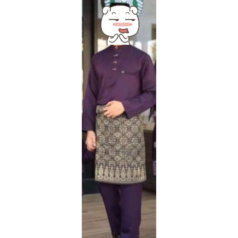 Bahan Sisampiang - Songket Silungkang (bahan songket untuk pria)