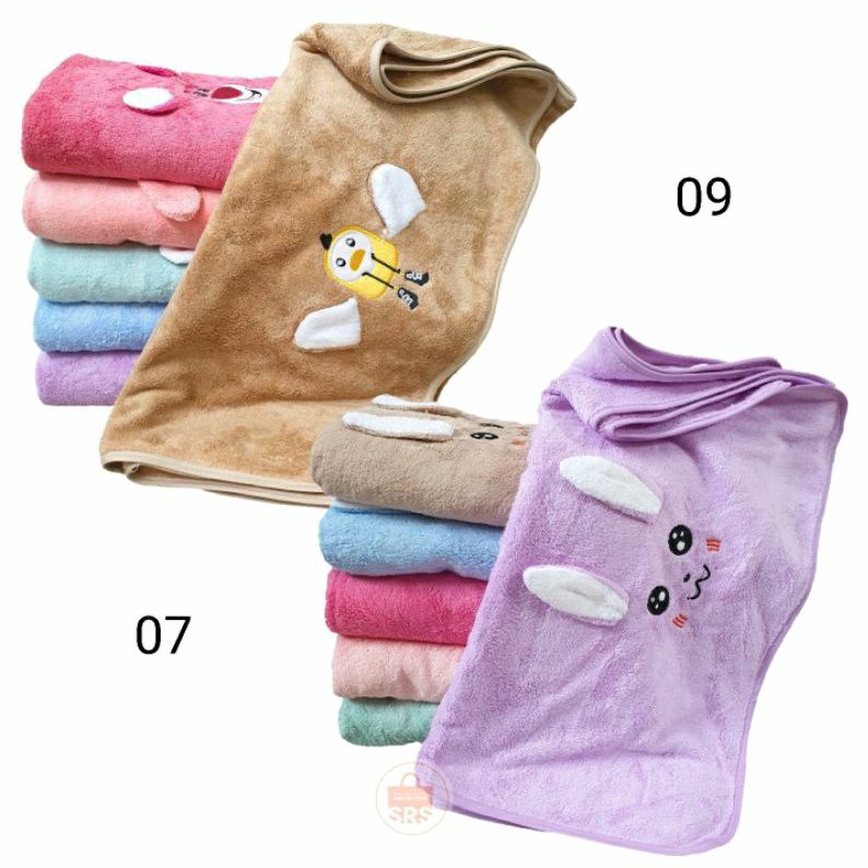 Handuk Bayi Lembut Microfiber SUPER 100x50/140×70 cm Lembut Jumbo / Handuk Anak Baby Newborn Handuk Kuping