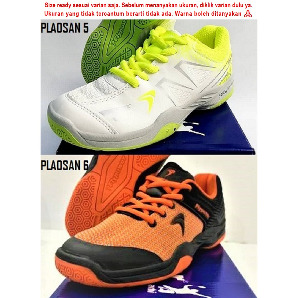 Sepatu Badminton Flypower Junior Plaosan 5 6 Size 34 - 35 | Shopee