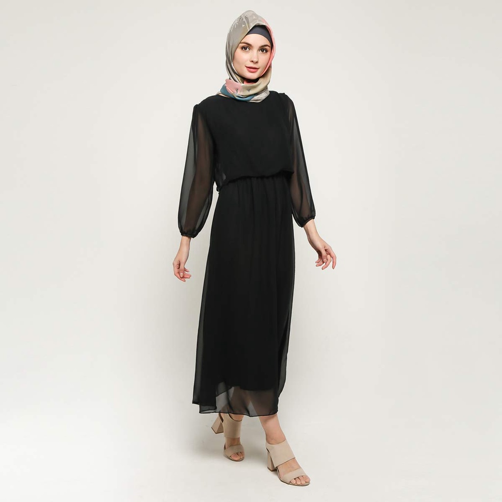 Long Dress gamis lengan Panjang Wanita Muslim Model terbaru - Laras