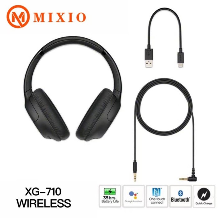 MIXIO XG-710 Headset Bluetooth Wireless TOUCH CONTROL Headphones