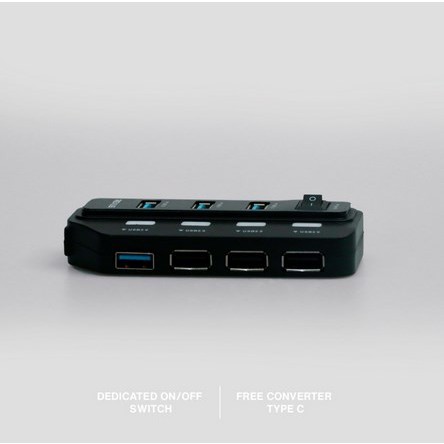 ITSTORE USB Hub Rexus 3.1 H332 7 Port + Converter Type C