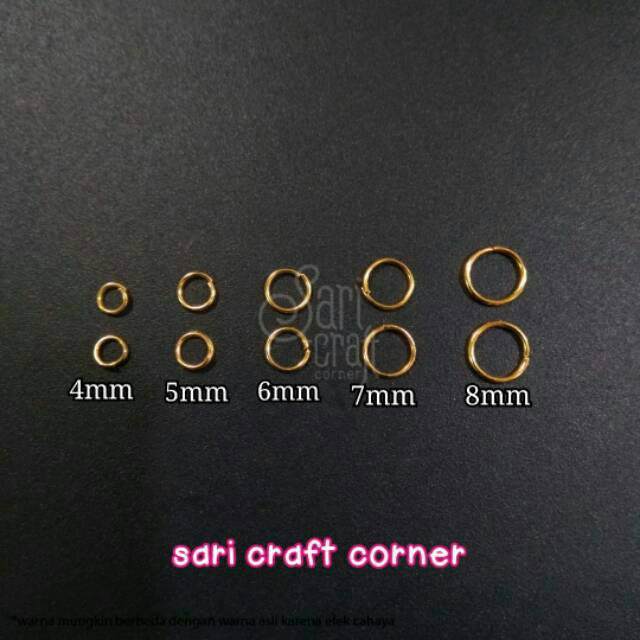per 25gr - Jump Ring Gold - Ring O Aksesoris Gelang