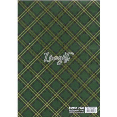 ( 5 Lembar ) JUMBO EDISI IDUL FITRI GREEN- KERTAS KADO SANWA - GIFT WRAP PAPER SANSAN WAWA LEBARAN IDUL FITRI EID MUBARAK ISLAMI MUSLIM HIJAU POLKADOT STARS LEAVES FLOWERS