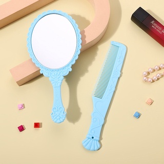 Amy'sDiary Kaca Dan Sisir Set Cermin Make Up Set Mini Alat Make Up
