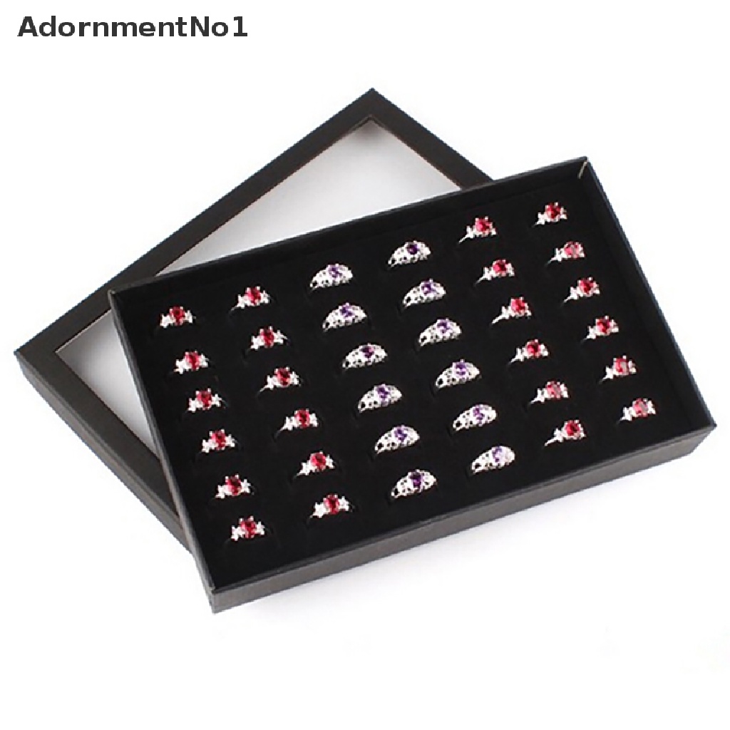 (AdornmentNo1) Kotak Penyimpanan / Organizer Anting / Cincin 36 Slot Untuk Display