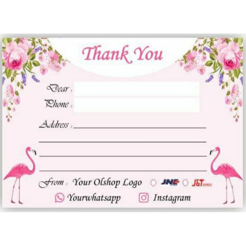 

kartu label olshop sticker