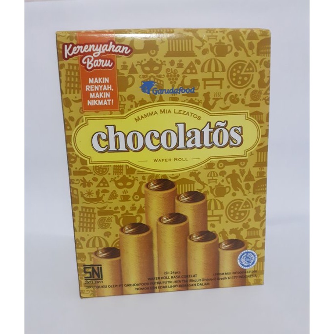 

Chocolatos Wafer Roll Box isi 24 pcs