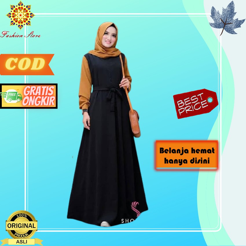 Baju Gamis Muslim Wanita Remaja Syar'i Murah Terbaru Asdf Kekinian 2021
