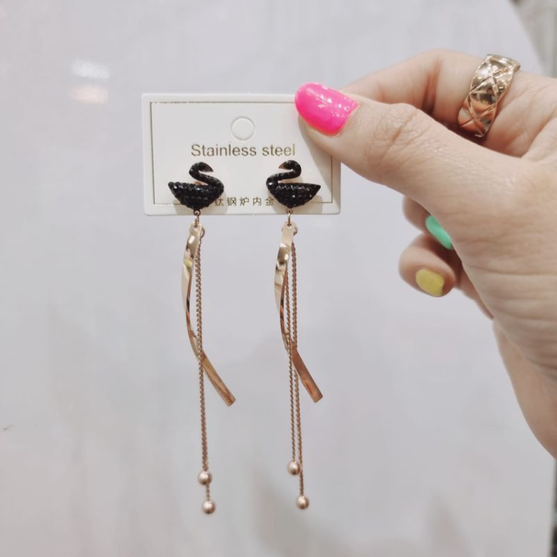 Anting Tusuk Swan Angsa Jurai Titanium Antikarat Premium