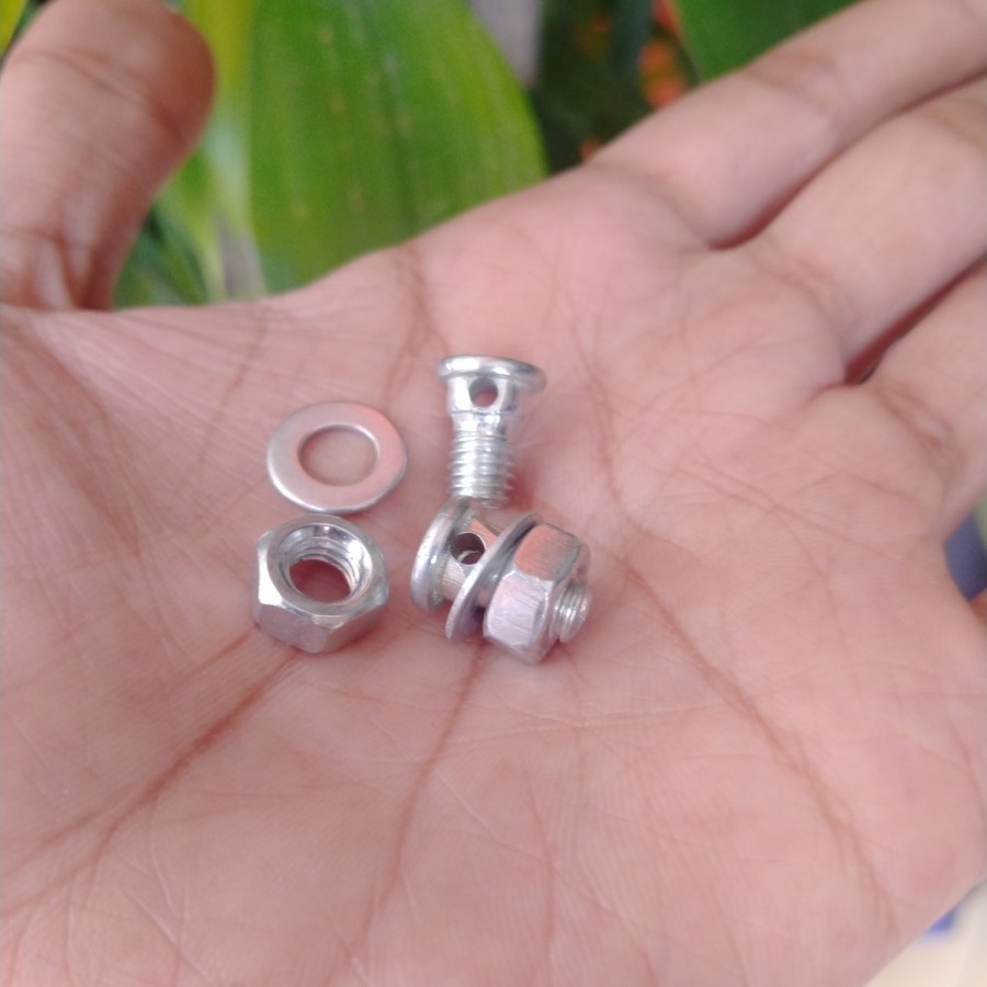 Baut rem sepeda sekrup dan mur M5 berlubang bicycle brake screw RD FD