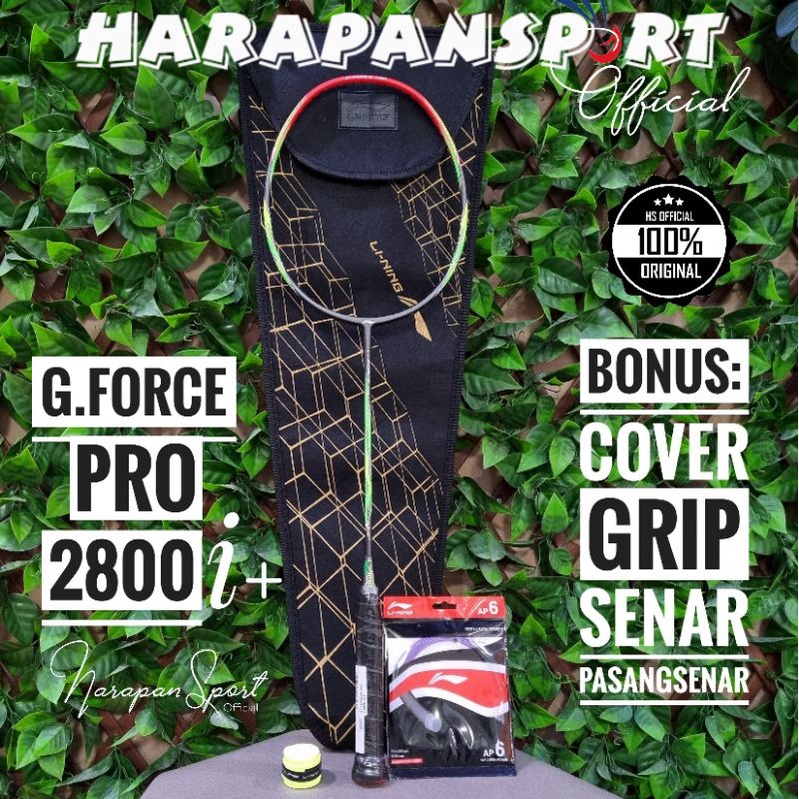 RAKET BADMINTON LINING G FORCE PRO 2800i + PLUS ORIGINAL