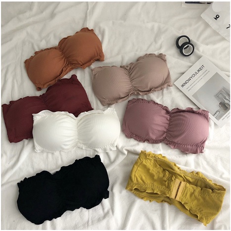 KINDSTORE❤ | BRA IMPORT [BUSTIER] TANKTOP BRA TANPA TALI SPORT BRA SEXY/Women Strapless Bra Push Up Soft Cotton Tube Top Summer Breathable