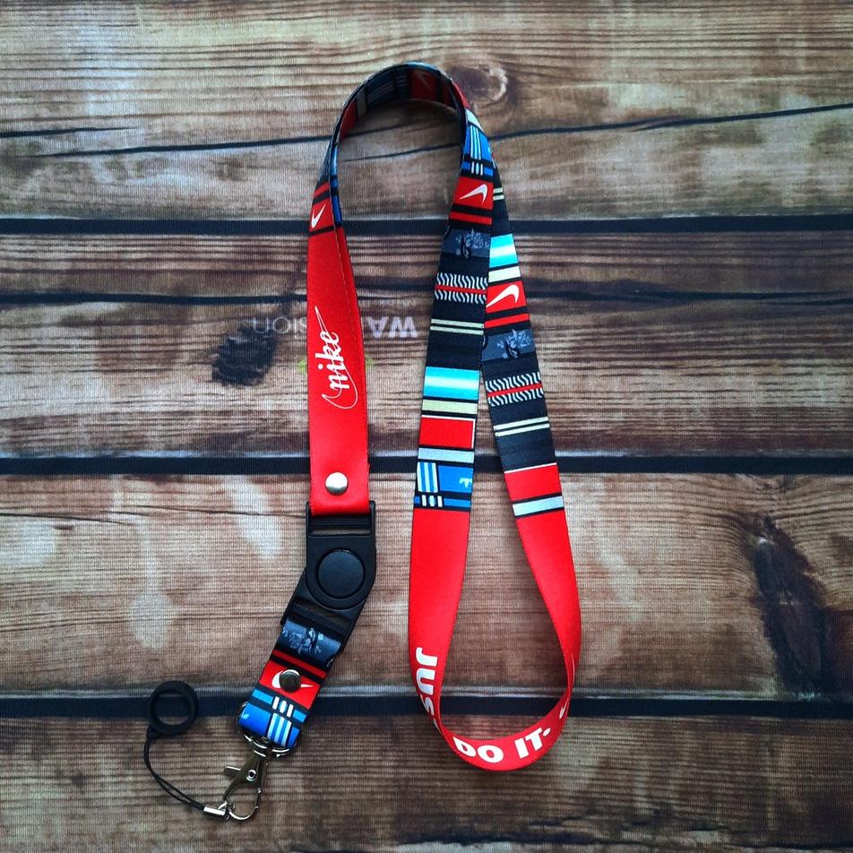 

10.10 BIG SALE FASION Lanyard printing NIKE Gantungan ID card plus karet 13mm 189KPCN