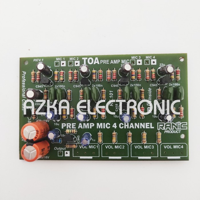 Kit Penguat Mic / Preamp Mic TOA 4 Channel