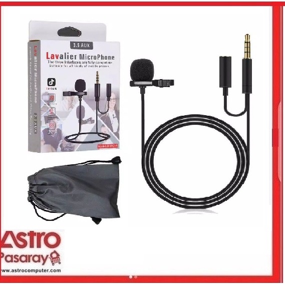 Microphone Lavalier 3.5mm Jepit Clip On JH-043