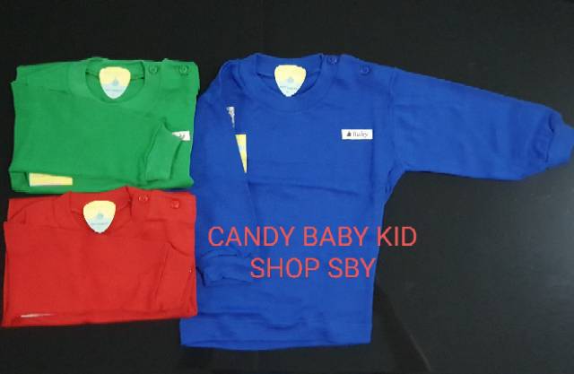 Kaos Oblong Anak Ruby Baby Pendek Panjang M L XL 3 warna Tua 3in1 Gulon Murah Halus Lembut