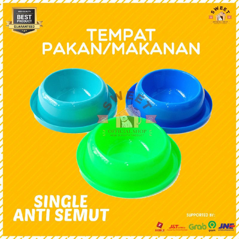 Tempat Pakan / Makan Single Anti Semut Kucing Anjing Hewan