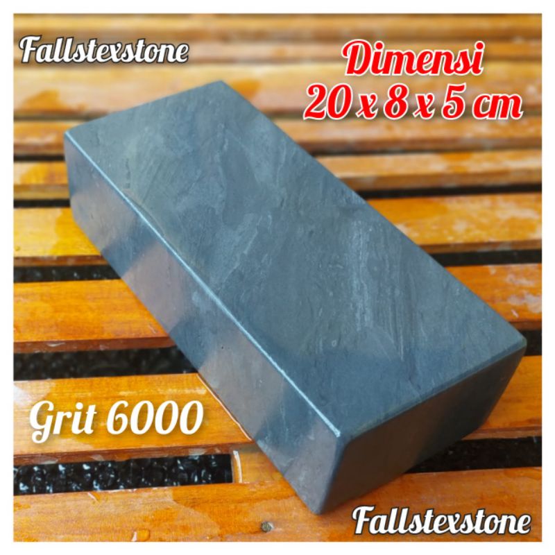 Batu asahan pisau dan golok sembelih grit 6000 tahap finishing size 20x8x5cm
