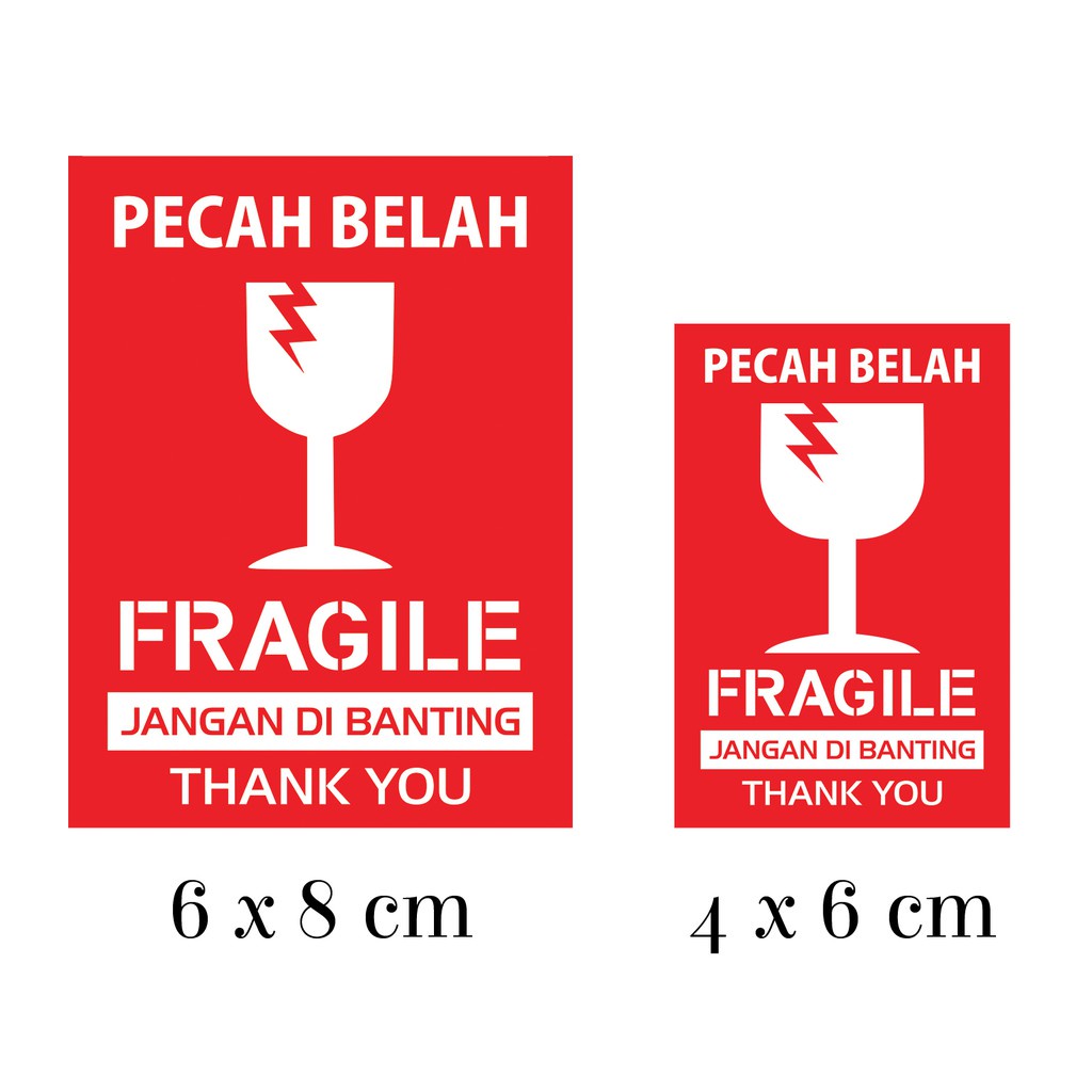 

sticker fragile sticker olshop stiker pecah belah
