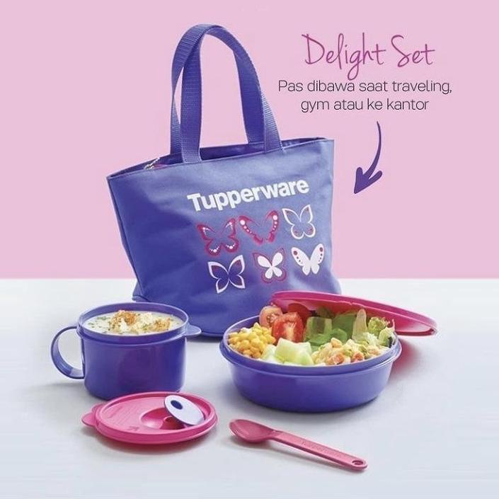 TUPPERWARE DELIGHT SET / CWL MERAH / CWL BIRU / LARGE CWL / CRYSTALWAVE LUNCH / COSMO LADY / KIDDS L