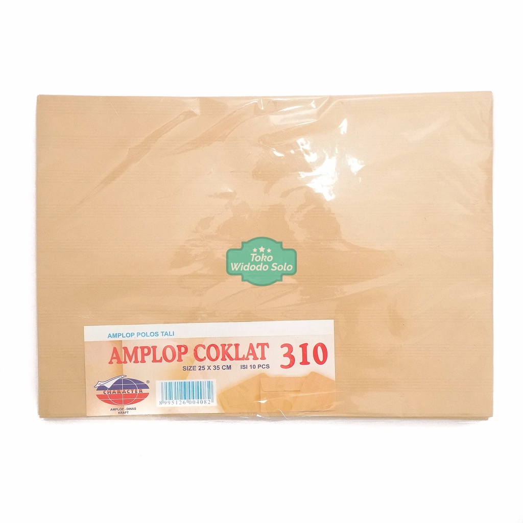 

Amplop Coklat 310 Polos Tali Folio Envelope 25x35cm - 1 Pack Isi 10 Lembar
