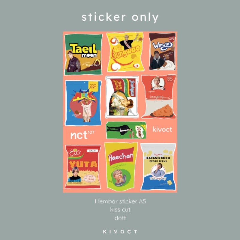 

NCT 127 STICKER SNACK only (Kiss cut)