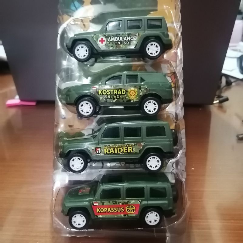 PROMO MAINAN KENDARAAN TENTARA INDONESIA ISI 4 PCS