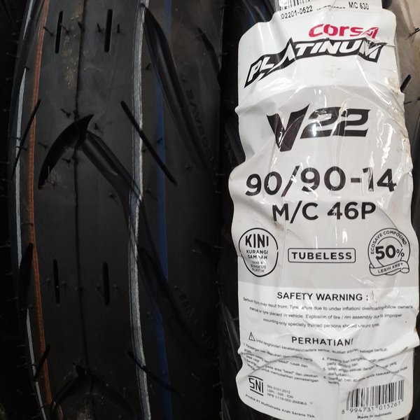 Ban motor matic Corsa V22 90 90 14 platinum tubeless mio beat vario