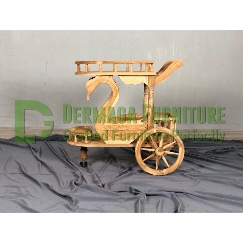 RAK DORONG ANGSA TEMPAT AIR MINERAL KAYU JATI DEKORASI PELAMINAN INTERIOR RUANG TAMU KLASIK MEWAH  H