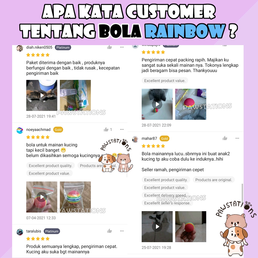 Bola Mainan Kucing Bola Mainan Anjing Bola Rainbow Bolhttps://seller.shopee.co.id/portal/producta Pelangi Bola Warna Warni Mainan Anak Kucing