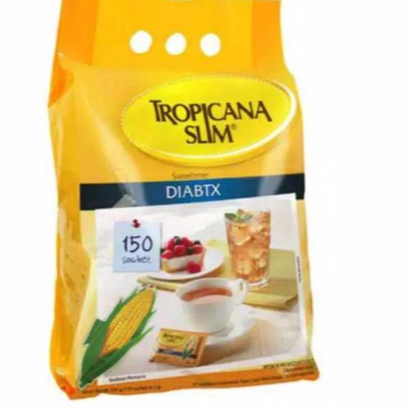 

【JOB】 TROPICANA SLIM DIABTX 150 sachet / GULA DIET DIABET RENDAH KALORI DIABTX / SWEETENER TROPICANA