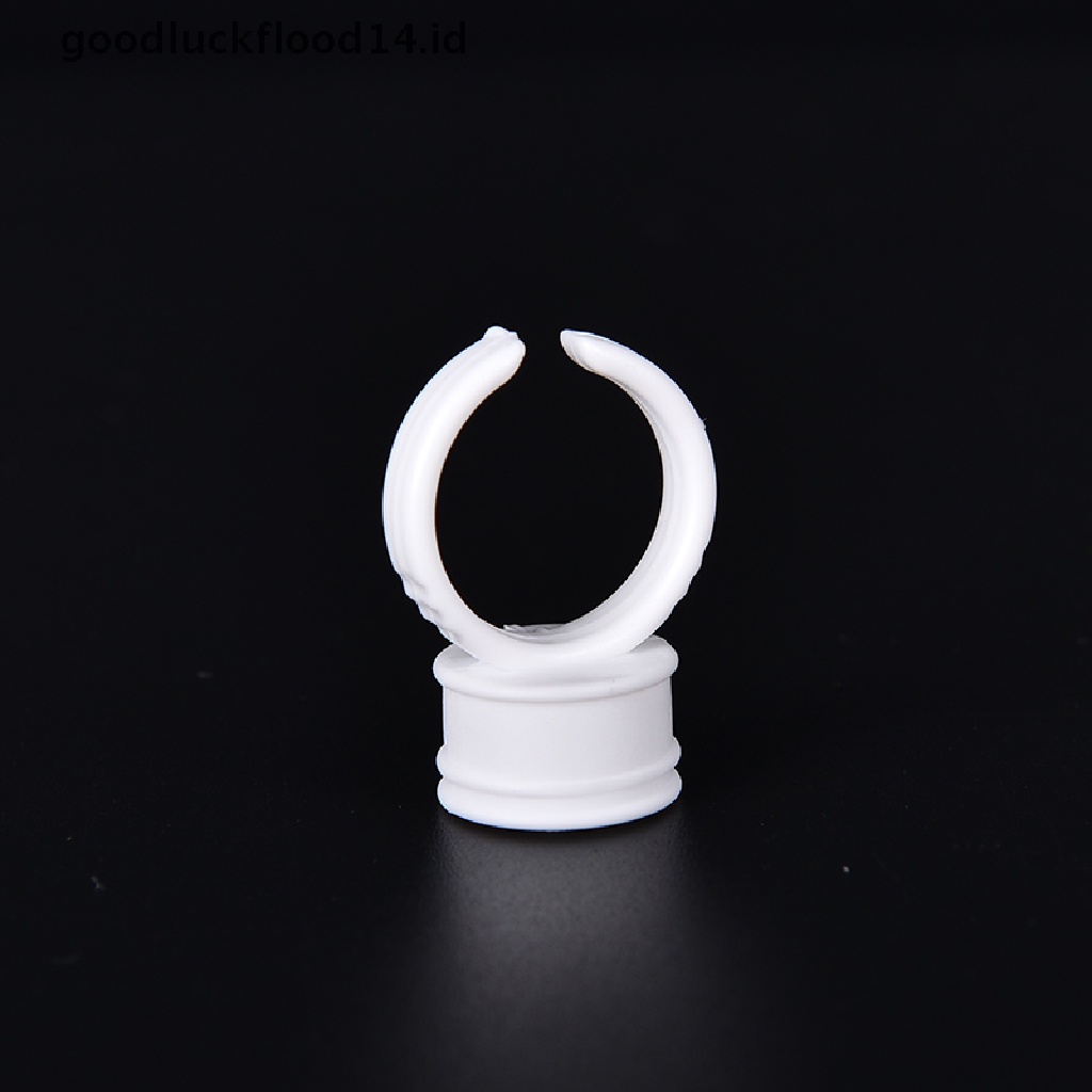 [OOID] 100Pcs Tattoo Permanent Eyelash Makeup Ink Cup Cap Finger Ring Holder ID