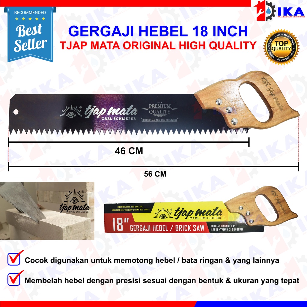 GERGAJI HEBEL BATA RINGAN 18&quot; TJAP MATA ASLI / GERGAJI HEBEL 18 INCH TERMURAH Gergaji Hebel - Bata Ringan Amphibious Saw GERGAJI BATA RINGAN / HEBEL