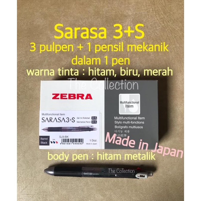 

Office & Stationery | Alat Tulis | Atk554Sr Hitam 3+S Pen 0.5 + Pensil 0.5 Jk Sarasa Pulpen 3S Zebra Sj3 | Best Seller