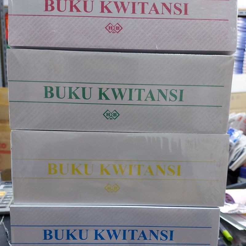 

kwitansi kecil merk hb tertera 1 pack isi 10 buku warna random
