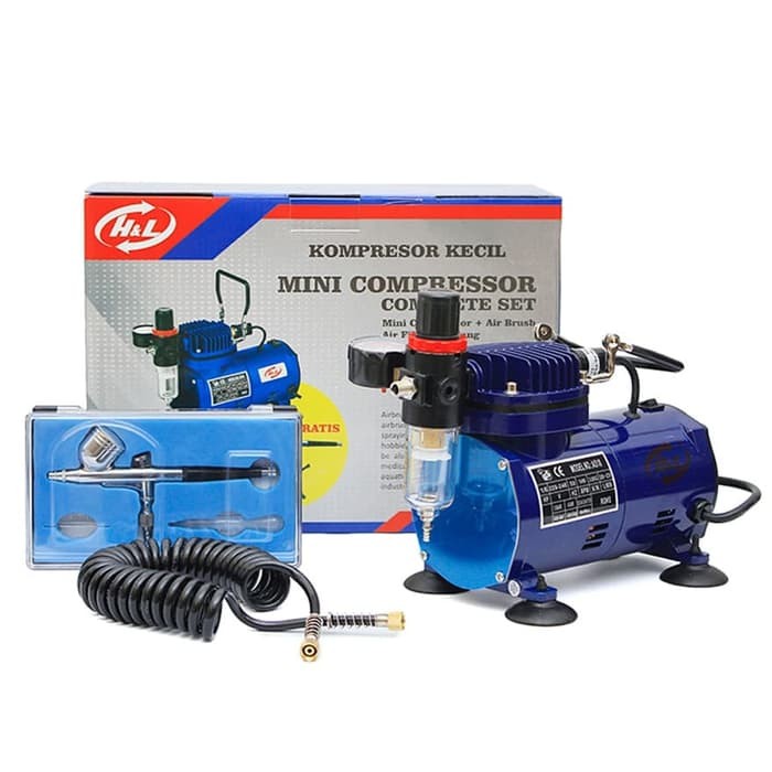 HNL Kompresor Mini + Pen Air Brush HNL Pro Compressor mini pen air brush Set H&L