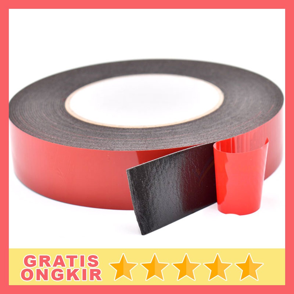 GS8 Selotip Tape Lakban Double Tape 3M Foam Serba Guna Selotip Red NIKTO