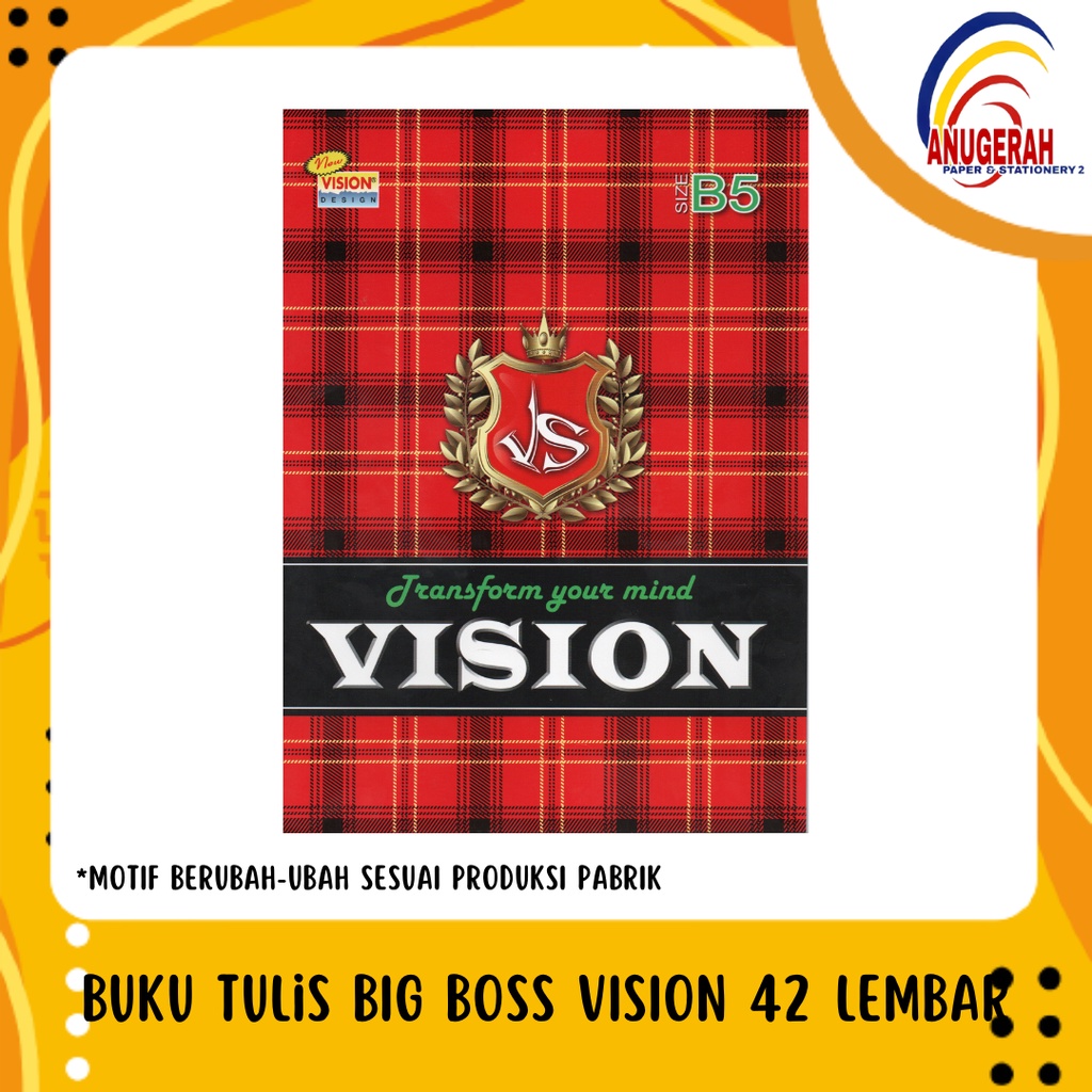 

BUKU TULIS VISION BIG BOSS BOXY 42 LEMBAR (PAK)