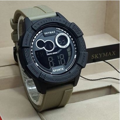 Jam tangan pria Digital original SKYMAX 2028G standar militer Bergarnsi Bisa Berenang