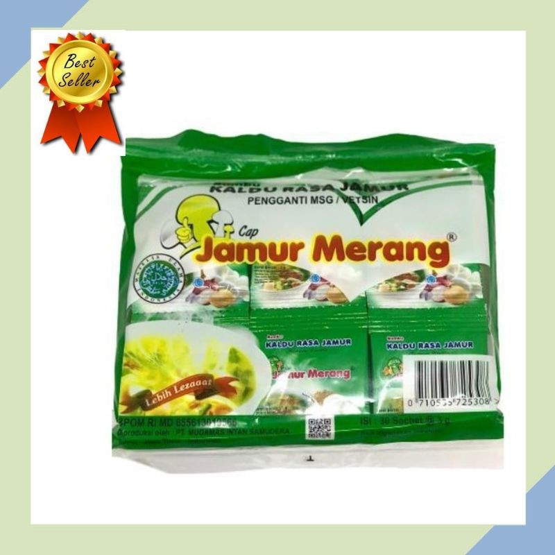 

Kaldu Alami cap Jamur Merang 30 sachet @3gram Sudah BPOM sertifikat halalMUIPengganti Micin non MSG0
