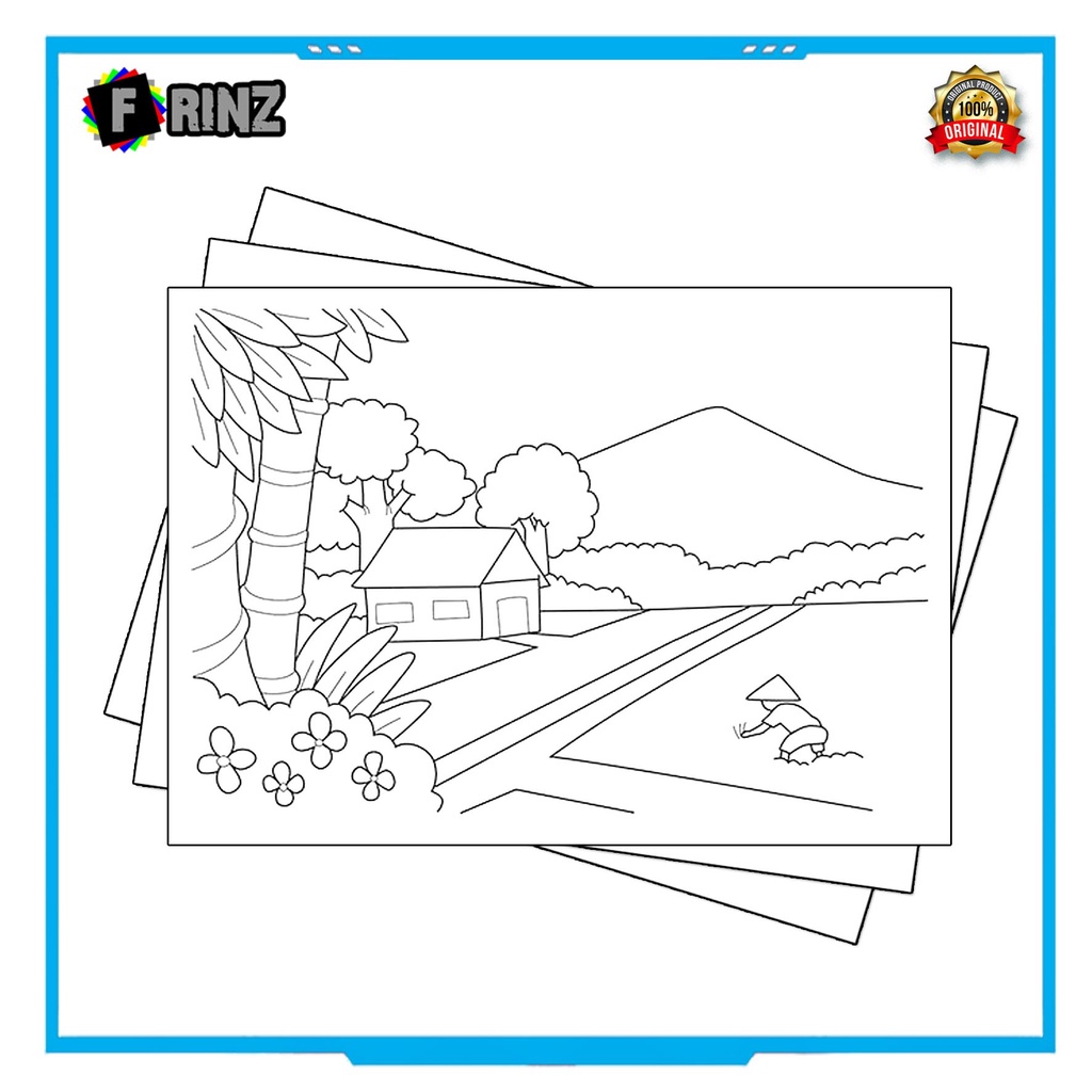 Gambar Sketsa Mewarnai ~ 17 . Pemandangan Part 1 / Seketsa Lukis / Drawing Sketch / Menggambar-05