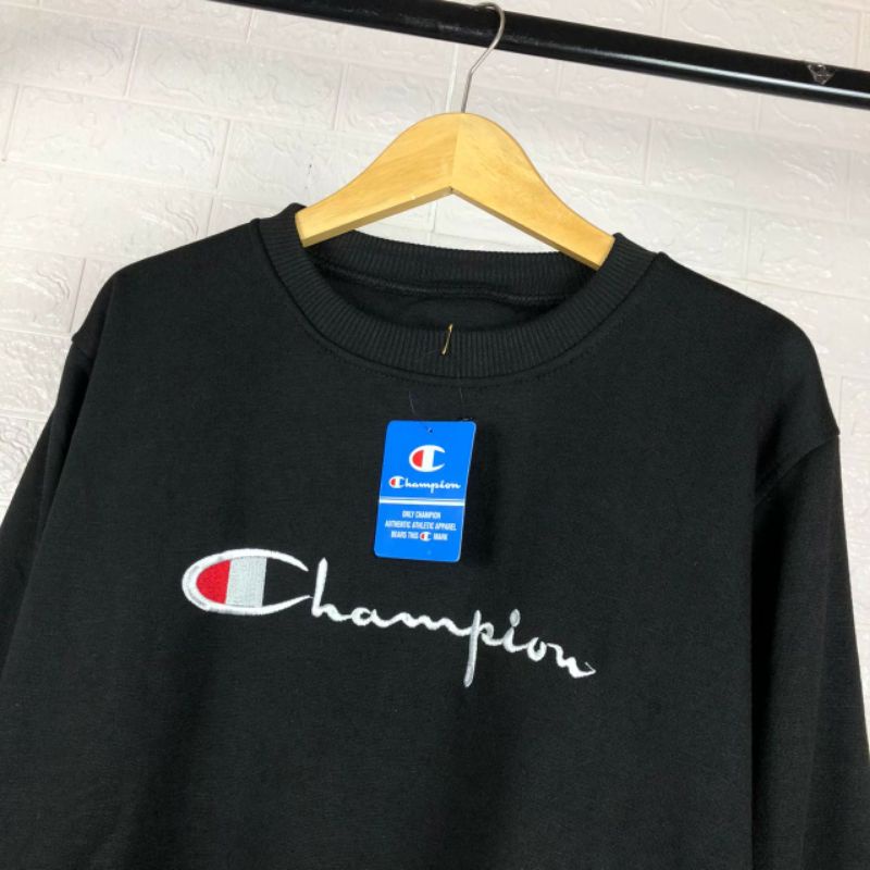 SWEATER CREWNECK CHOMPION BORDIR/ CREWNECK CHAMPION BORDIR/PRIA/WANITA
