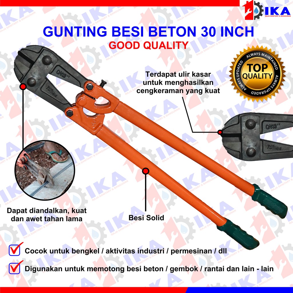 Gunting Beton / Bolt Cutter Uk 30 Inch Untuk Besi Beton / Kawat / Rantai Kuat Murah Bagus