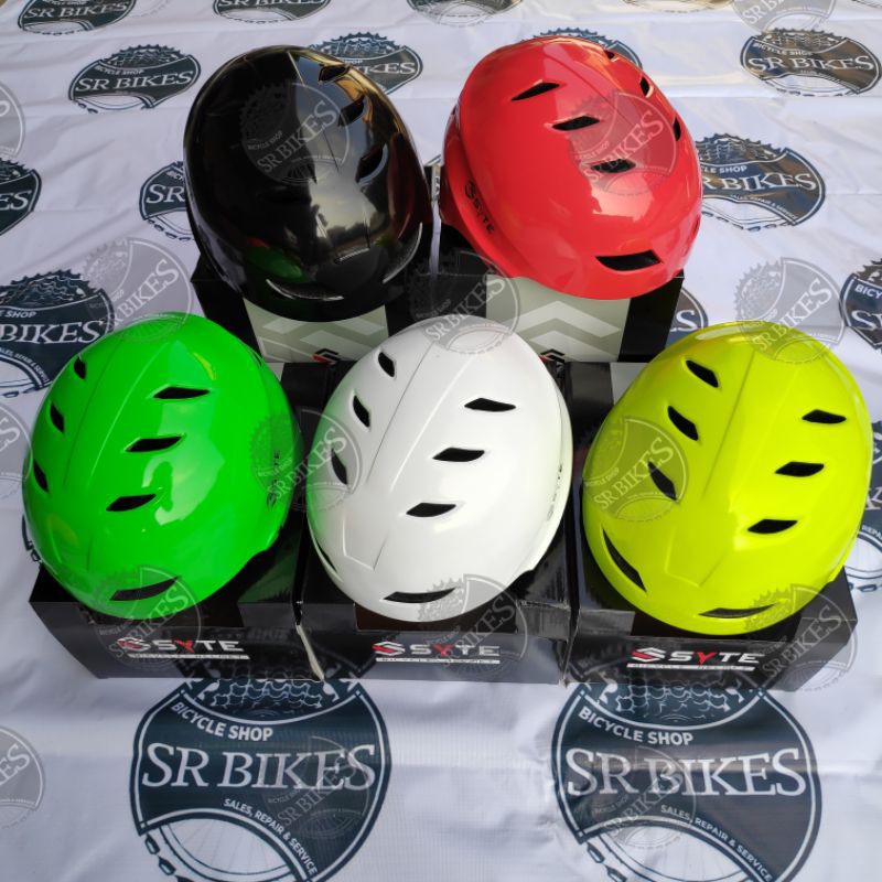 Helm Sepeda Lipat Minion Seli Bike Helmet. Ada Lampu LED. SYTE ST-F165