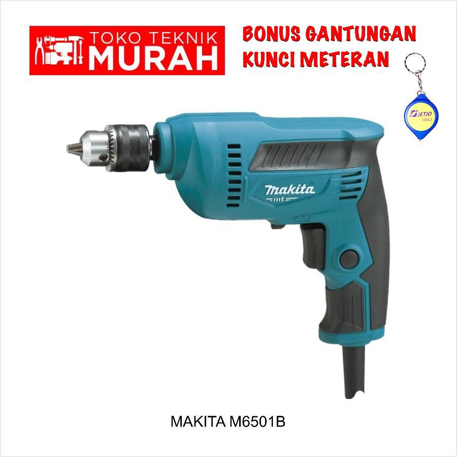 Makita M6501B Mesin M 6501 B Bor Tangan Listrik 6,5mm 2 Arah M5801 B